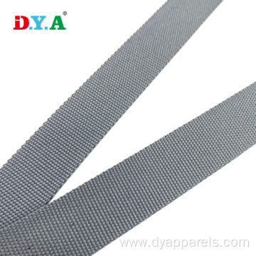 Multi-color 25 mm gray color polyester bag webbing